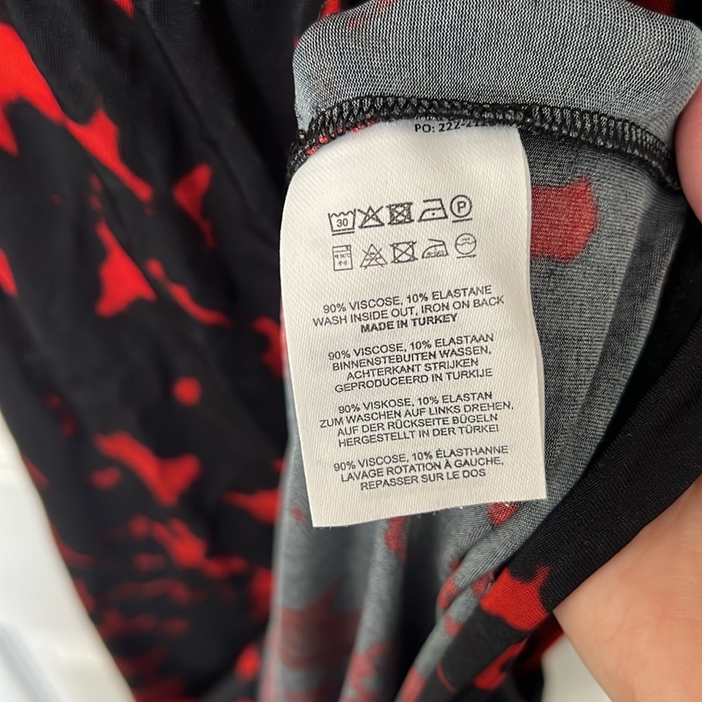 Dries Van Noten Hotmas Print Off the Shoulder Jersey Midi Dress in Red Size XS - Picture 12 of 14